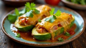 Chayote Relleno – Gefüllter Chayote-Kürbis