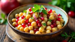 Chickpea Pomegranate Chaat – Granatapfel-Kichererbsen-Salat