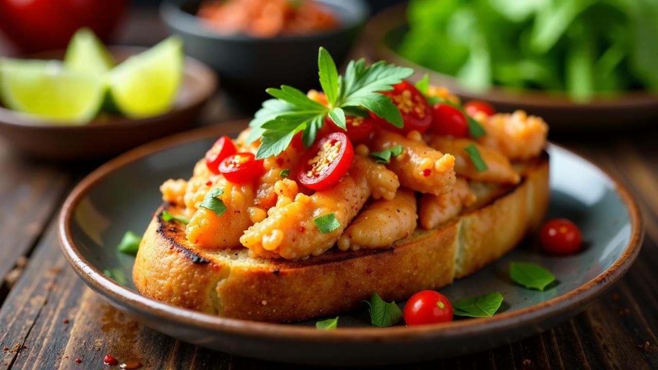 Chili Crab auf Toast