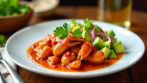 Chili Crab und Avocado Salat