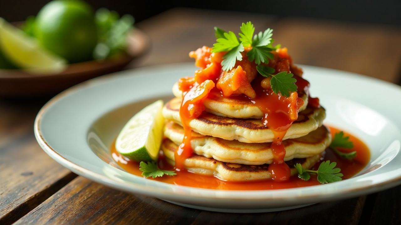 Chili Crab und Ricotta-Pfannkuchen