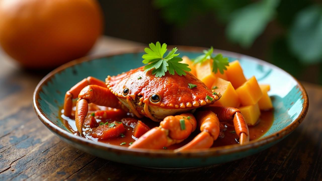 Chilli Crab und Papaya Salat