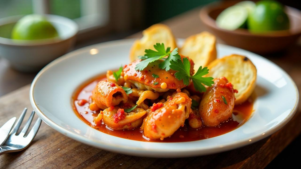 Chilli Crab und Parmesan Toast