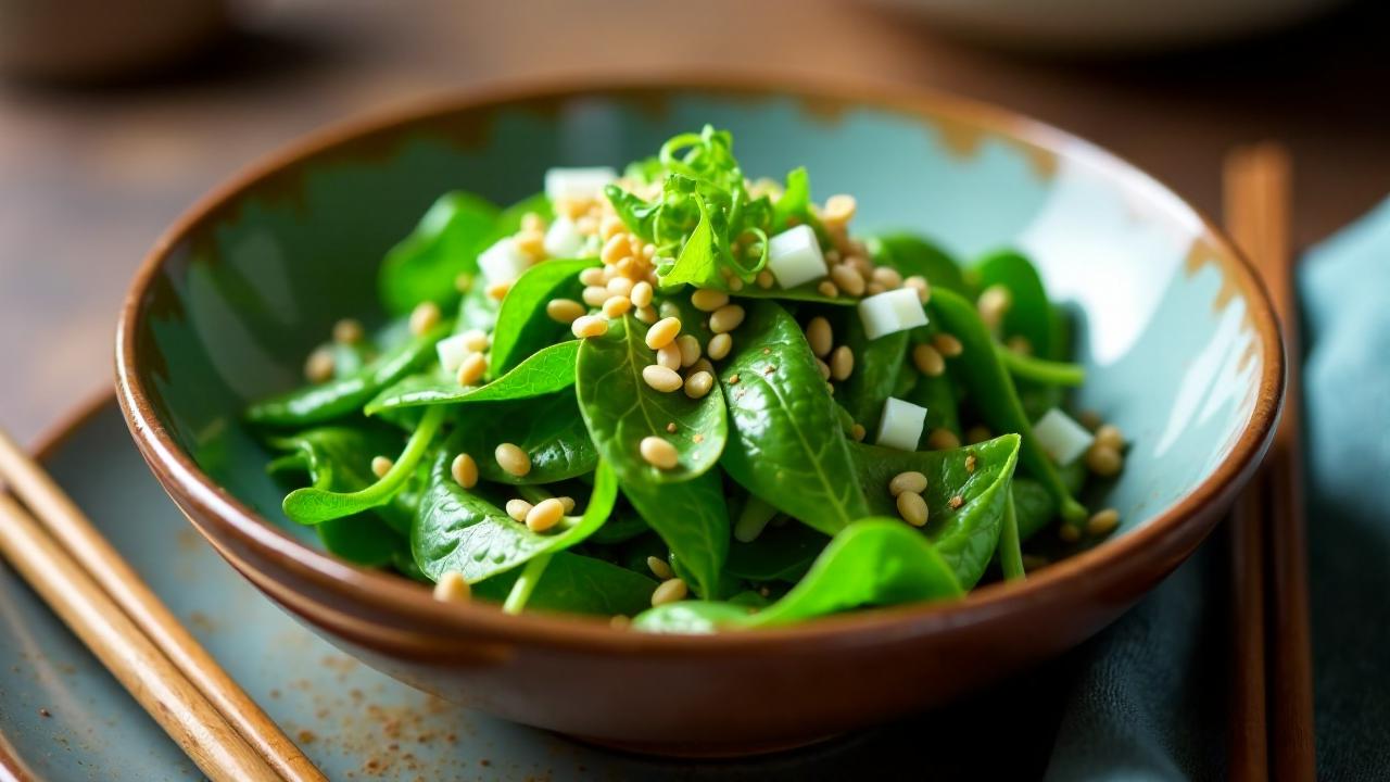 Chinesischer Wasserspinat-Salat