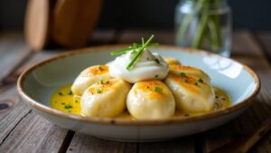 Chlpaté Bryndzové Halusky (Flauschige Schafskäse-Knödel)