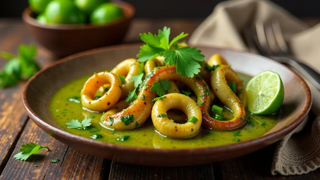 Choco en Salsa Verde (Tintenfisch in grüner Sauce)