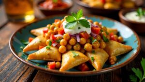 Chole Samosa Chaat