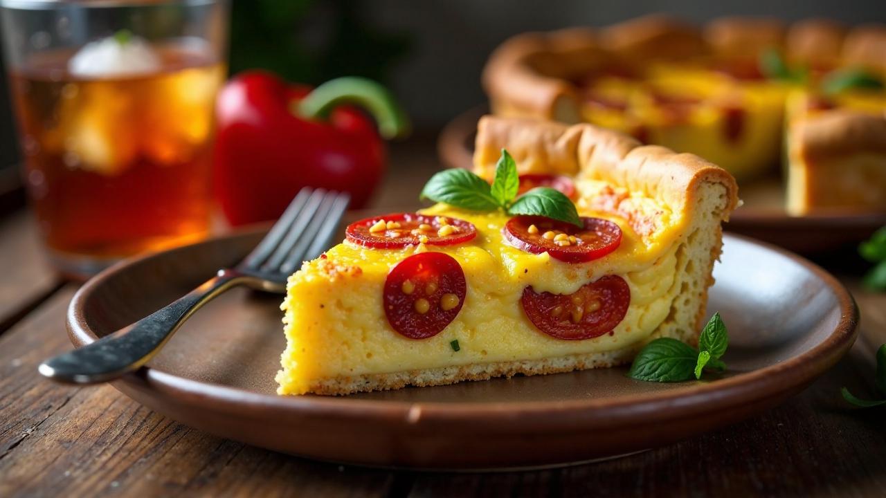 Chorizo und Paprika-Quiche