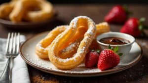 **Churros mit Schokoladensauce**