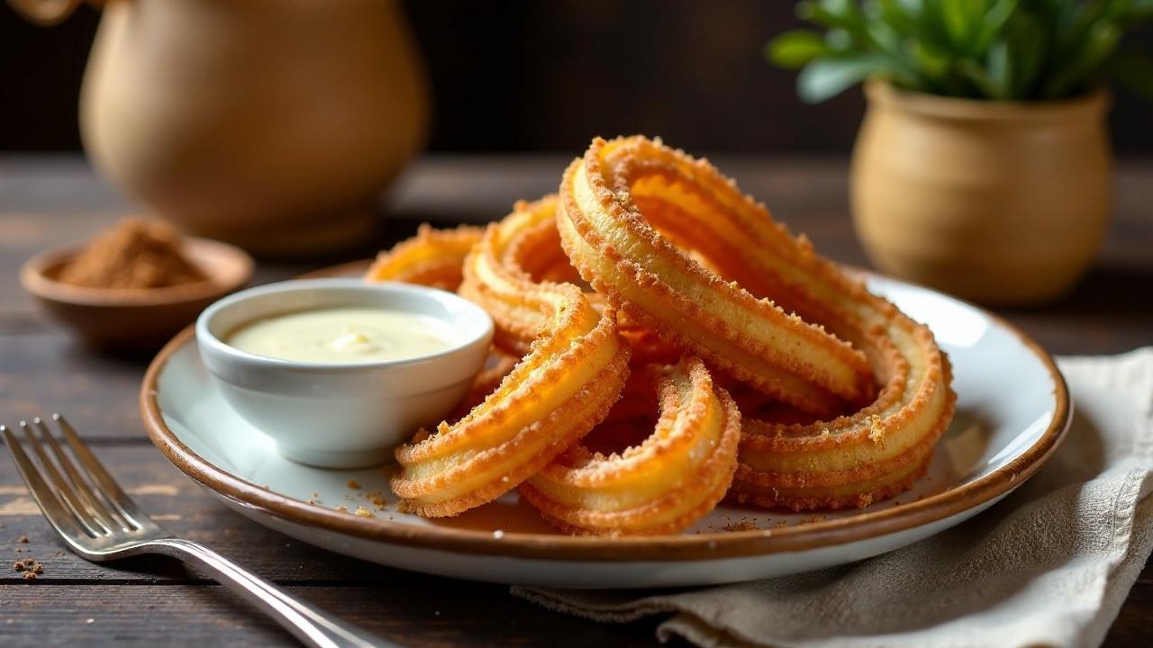 Churros mit Vanillesauce