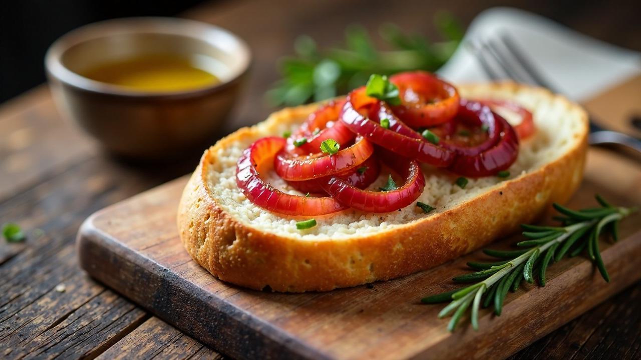 Ciabatta mit roten Zwiebeln