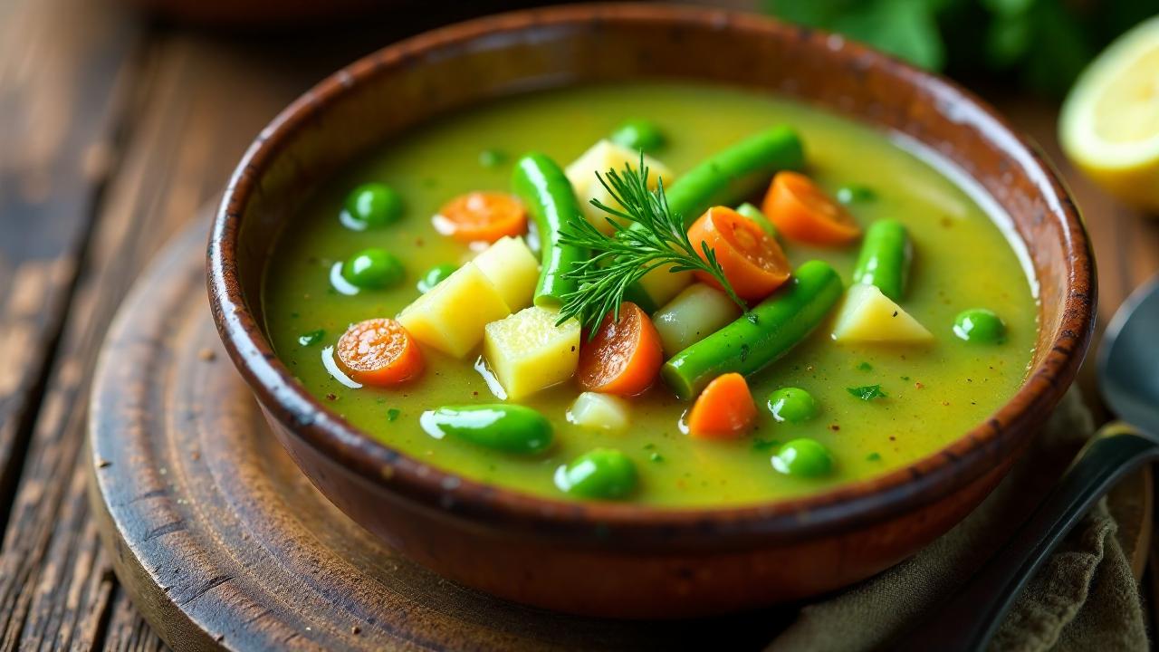 Ciorbă de fasole verde - Grüne Bohnensuppe