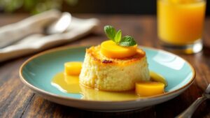 **Coconut Mango Bread Pudding**