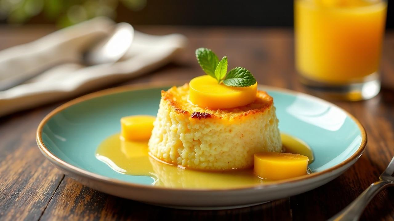 **Coconut Mango Bread Pudding**