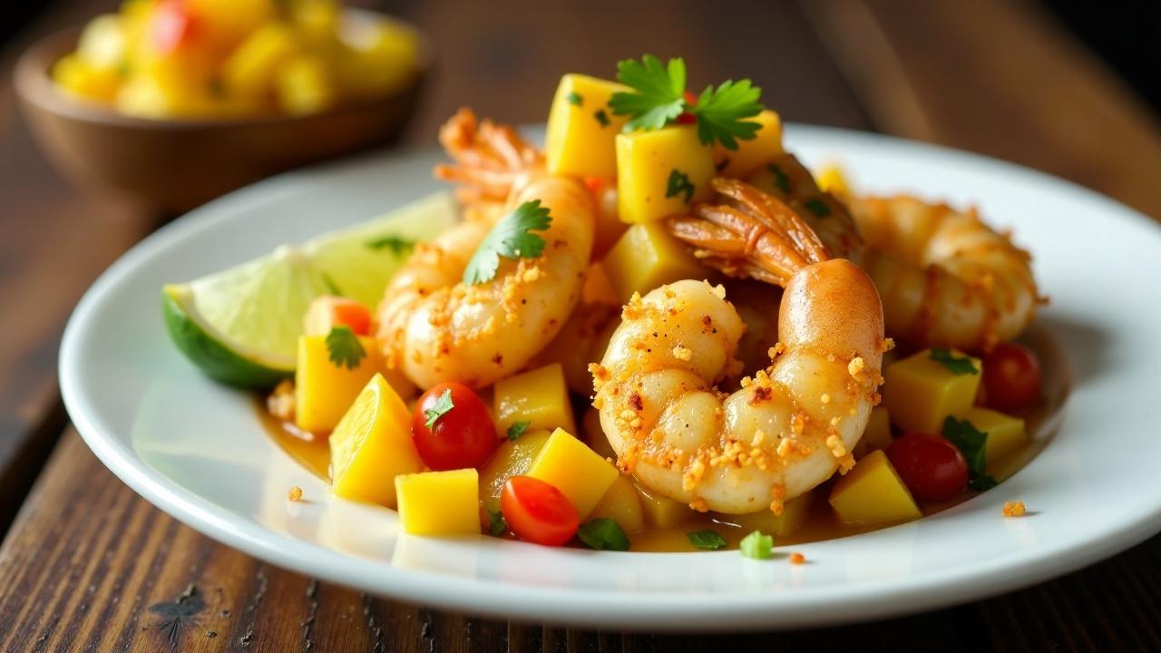 Coconut Shrimp mit Mango Salsa