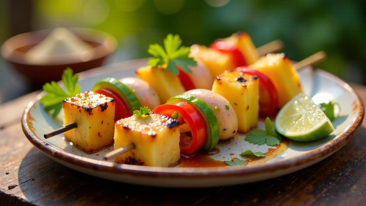 Conch and Pineapple Kebabs