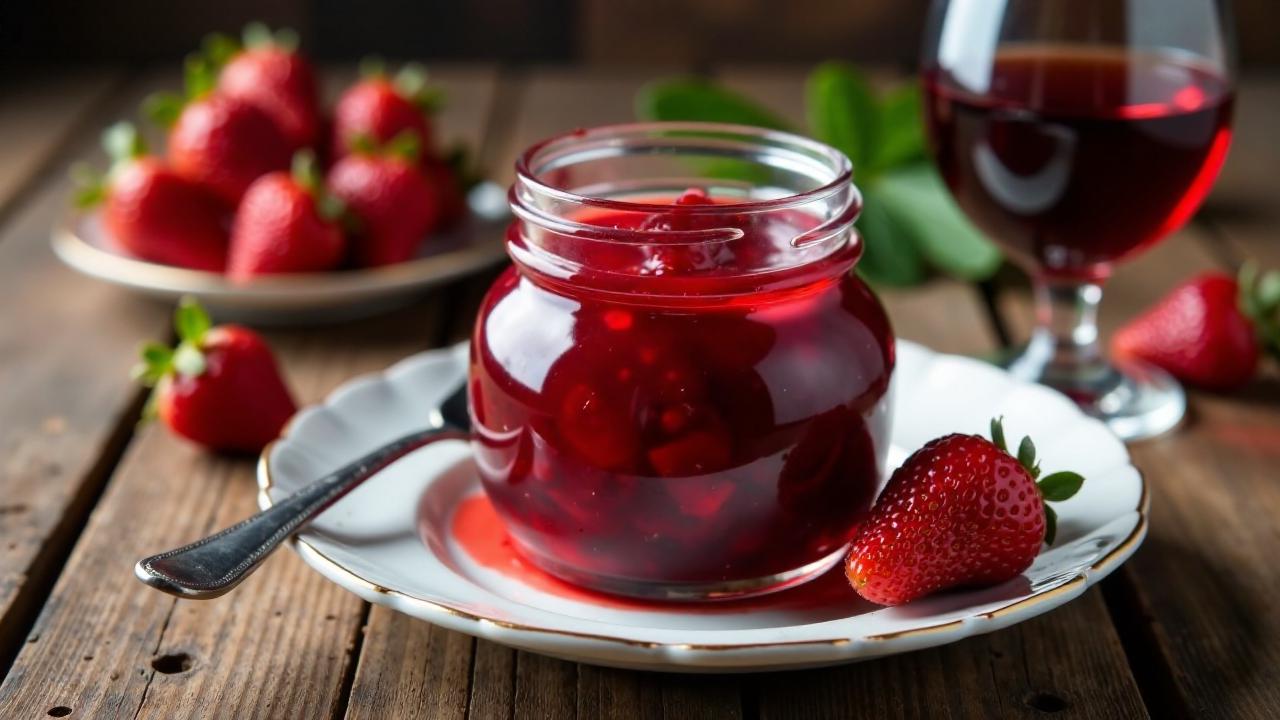 Confiture de Fraises au Vin