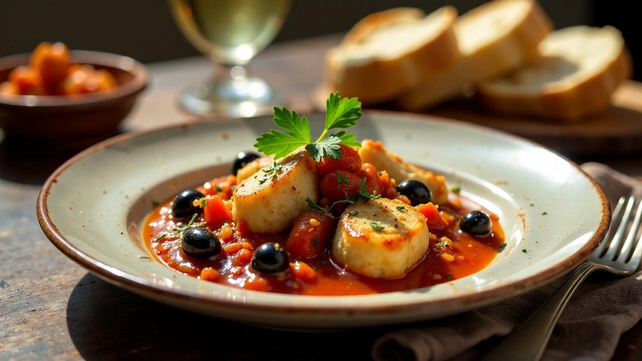 Coniglio alla Stimpirata (Kaninchen mit Kapern und Oliven)