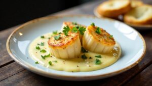 Coquilles Saint-Jacques: Jakobsmuscheln in Weißweinsauce