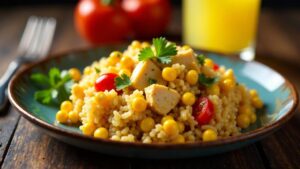 Corn Arroz con Pollo