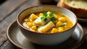 Corn and Fish Soup