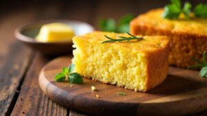 Cornbread – Süßes Maisbrot, perfekt zu Chili.