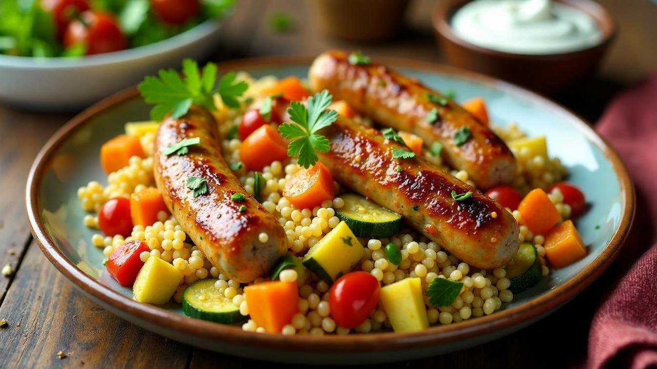 Couscous Sausages with Vegetables