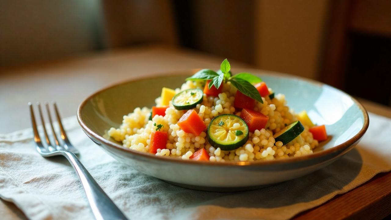 Couscous: Traditionelle Nordafrik. Speise