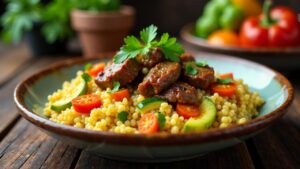 Couscous mit Rindfleisch und Gartengemüse