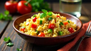 Couscous mit scharfem Paprika