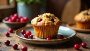 Cranberry-Haferflocken-Muffins