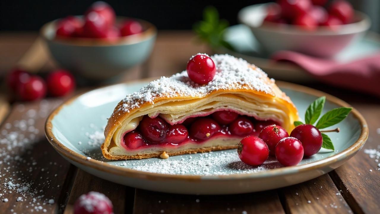 Cranberry-Haselnuss-Strudel