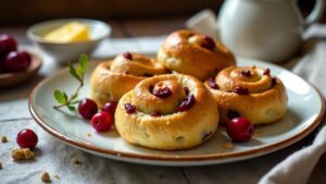 Cranberry-Nuss-Brötchen: Fruchtig