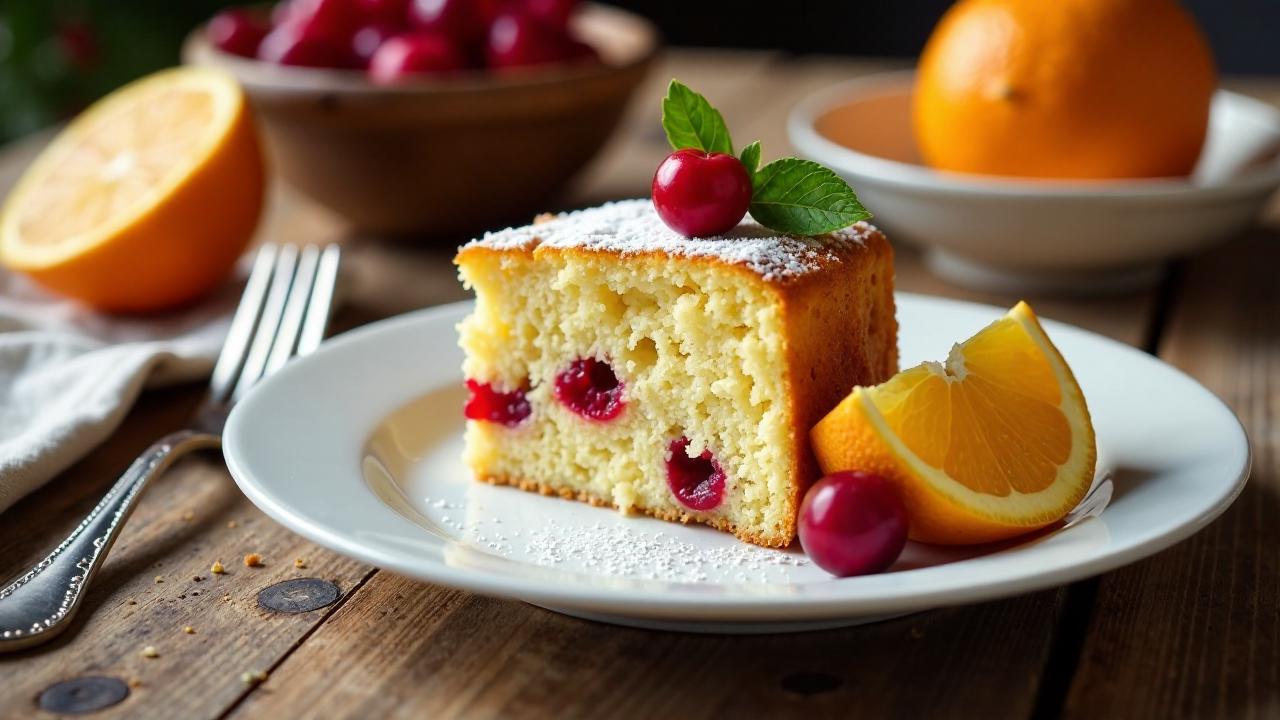 Cranberry-Orangen-Kuchen