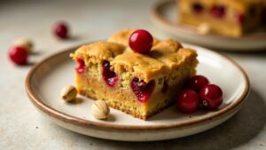 Cranberry-Pistazien-Blondies