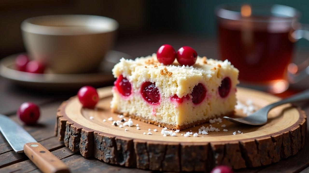 Cranberry Coconut Slice