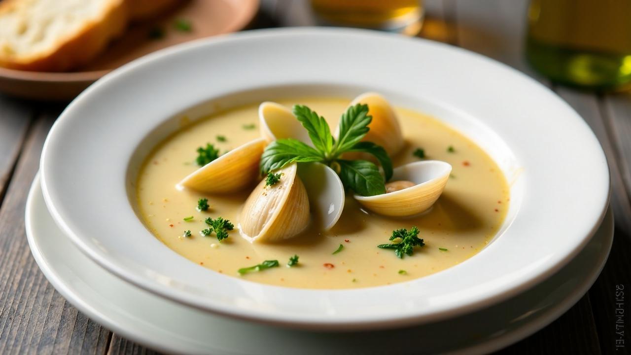 Creamy Pipi Soup - Cremige Venusmuschelsuppe