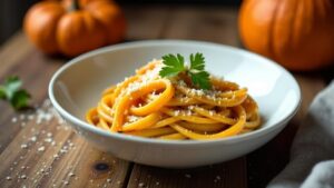 Creamy Pumpkin and Leek Pasta