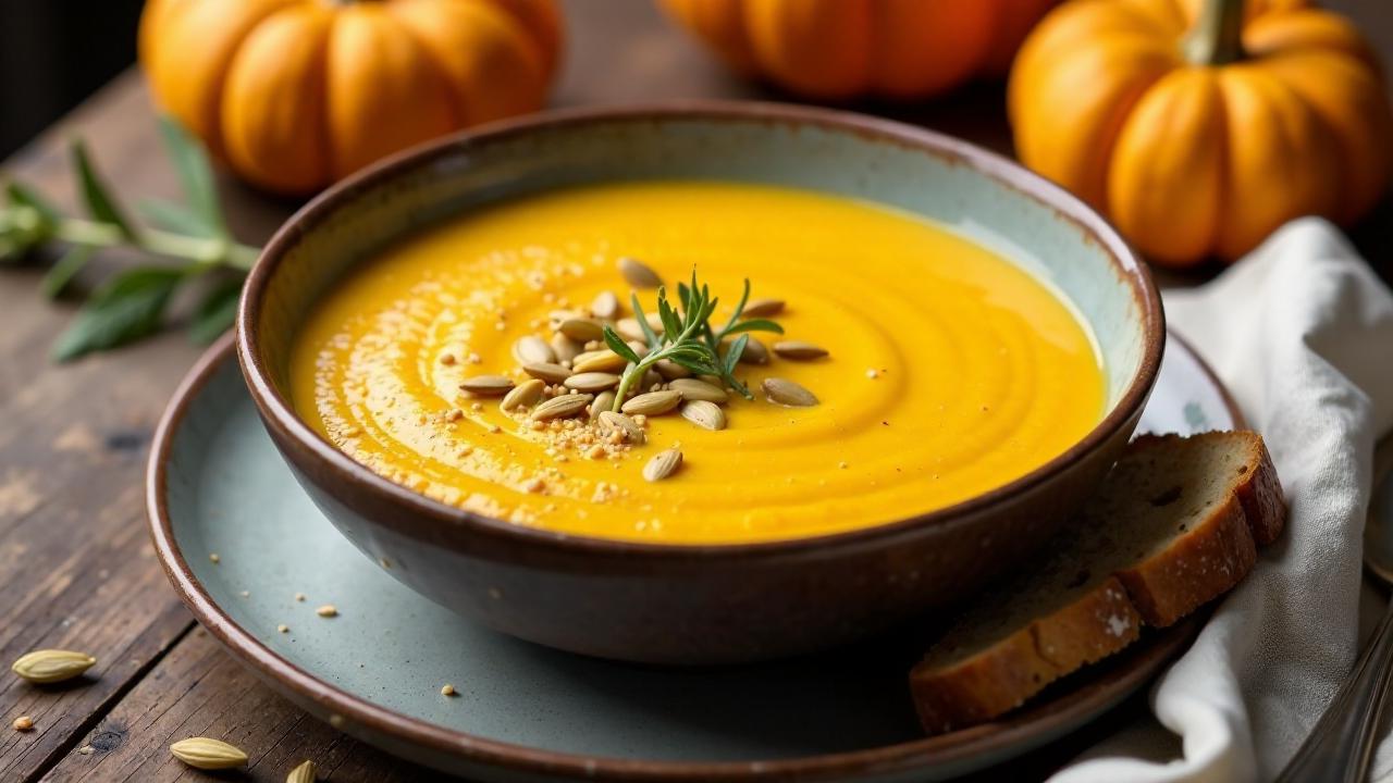 Cremige Butternut-Kürbissuppe