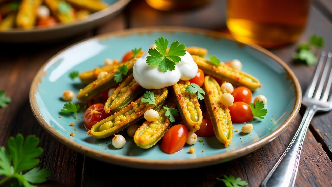 Crispy Okra Chaat – Okrasalat mit schmackhaftem Chaat Masala