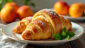 Croissants mit Aprikosen-Konfitüre