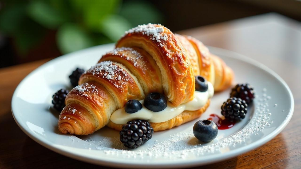 Croissants mit Brombeere und Mascarpone