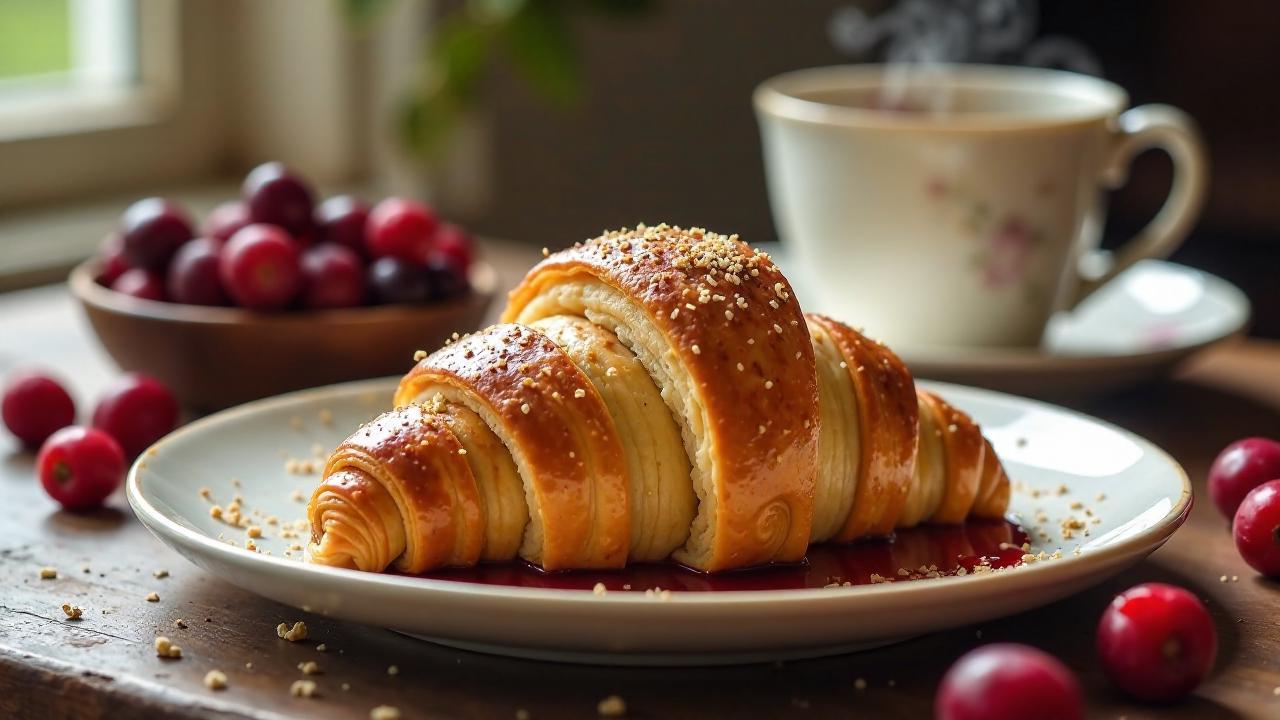 Croissants mit Earl Grey und schwarzer Johannisbeere