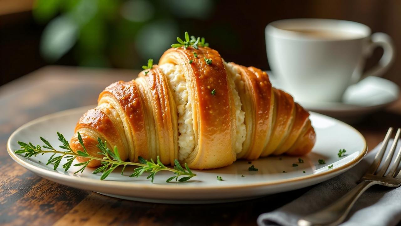 Croissants mit Frischkäse und Thymian