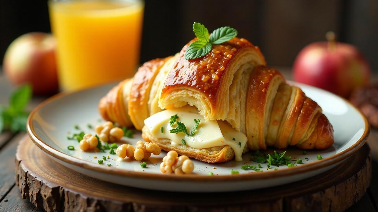 Croissants mit Gorgonzola und Walnüssen