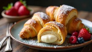 Croissants mit Haselnusscreme