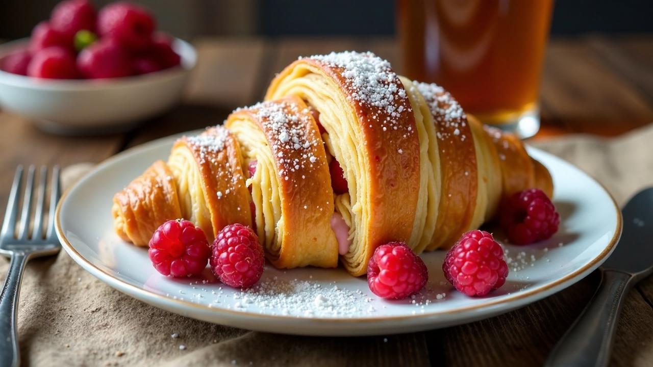 Croissants mit Himbeercreme