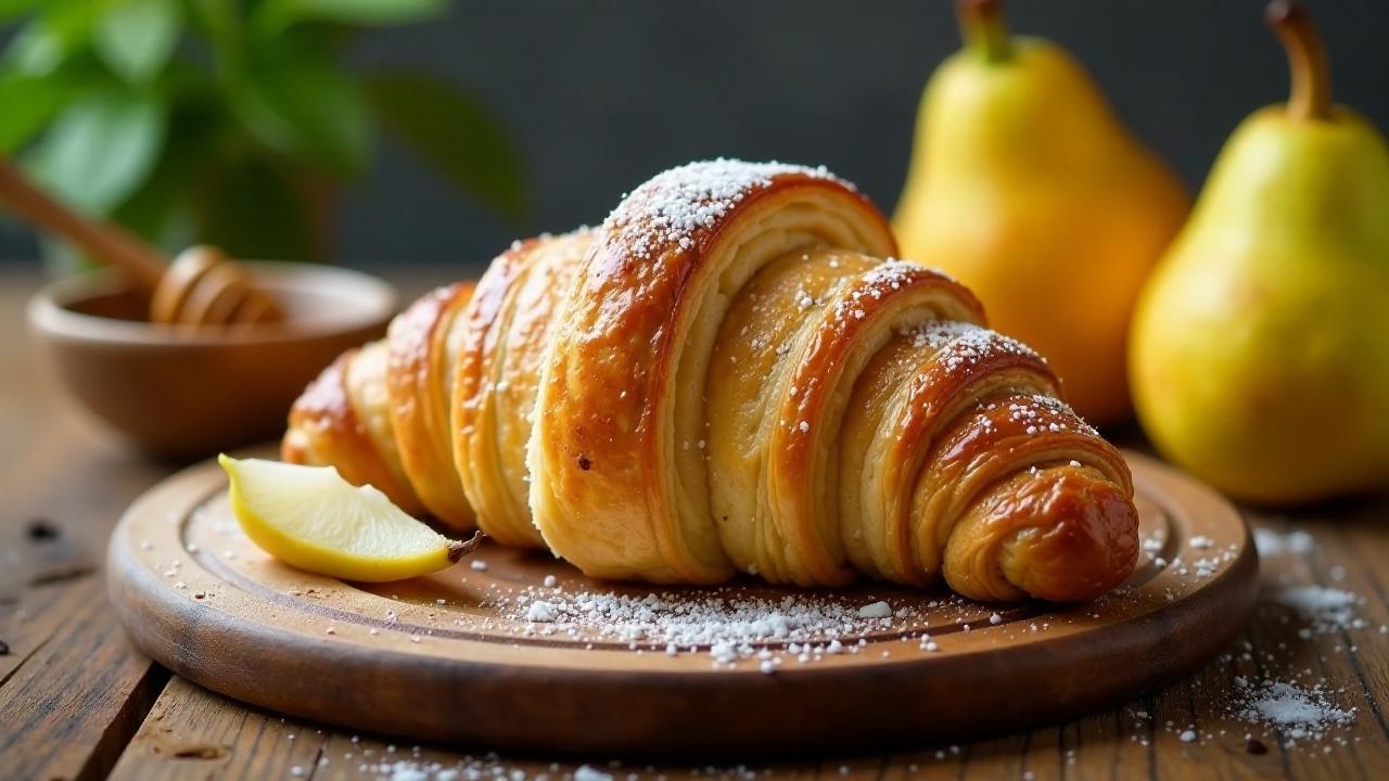 Croissants mit Ingwer und Birne