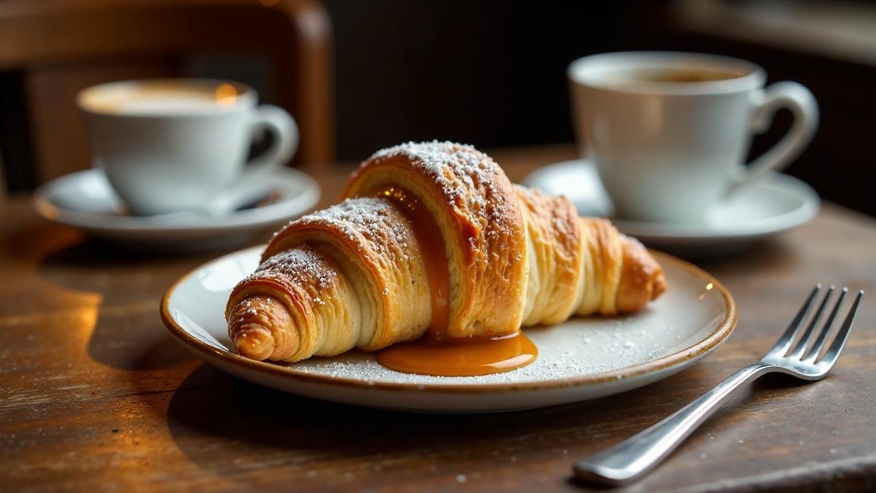 Croissants mit Karamell und Bourbon