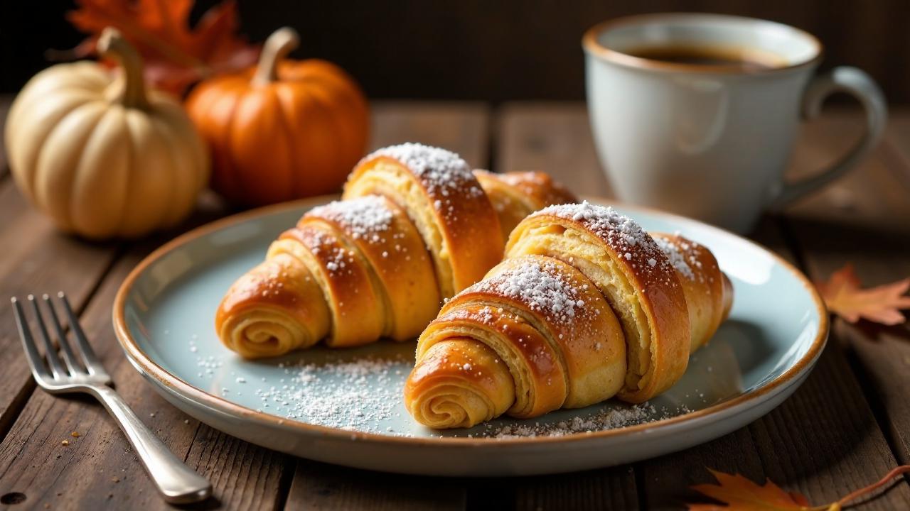 Croissants mit Kürbis und Zimt